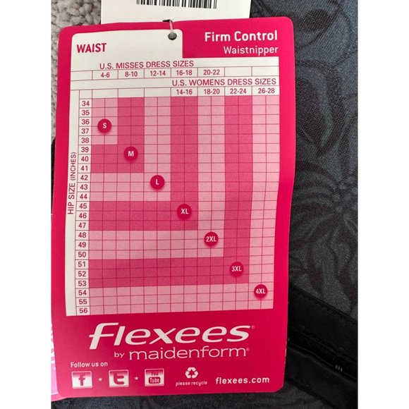 Maidenform New Black Floral Jacquard Waistnipper Size 2XL NWT - Picture 14 of 16